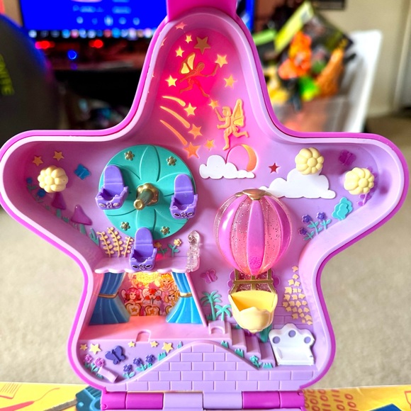 Vintage 1993 Bluebird Toys Polly Pocket Fairy Wonderland Pink Star Compact Only - Picture 6 of 10